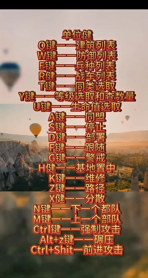 红警快捷键大全速查：快速上手，成为红警高手
