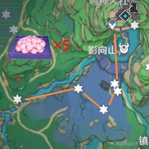 绯樱绣球76个采集点位：最全路线图及刷新时间