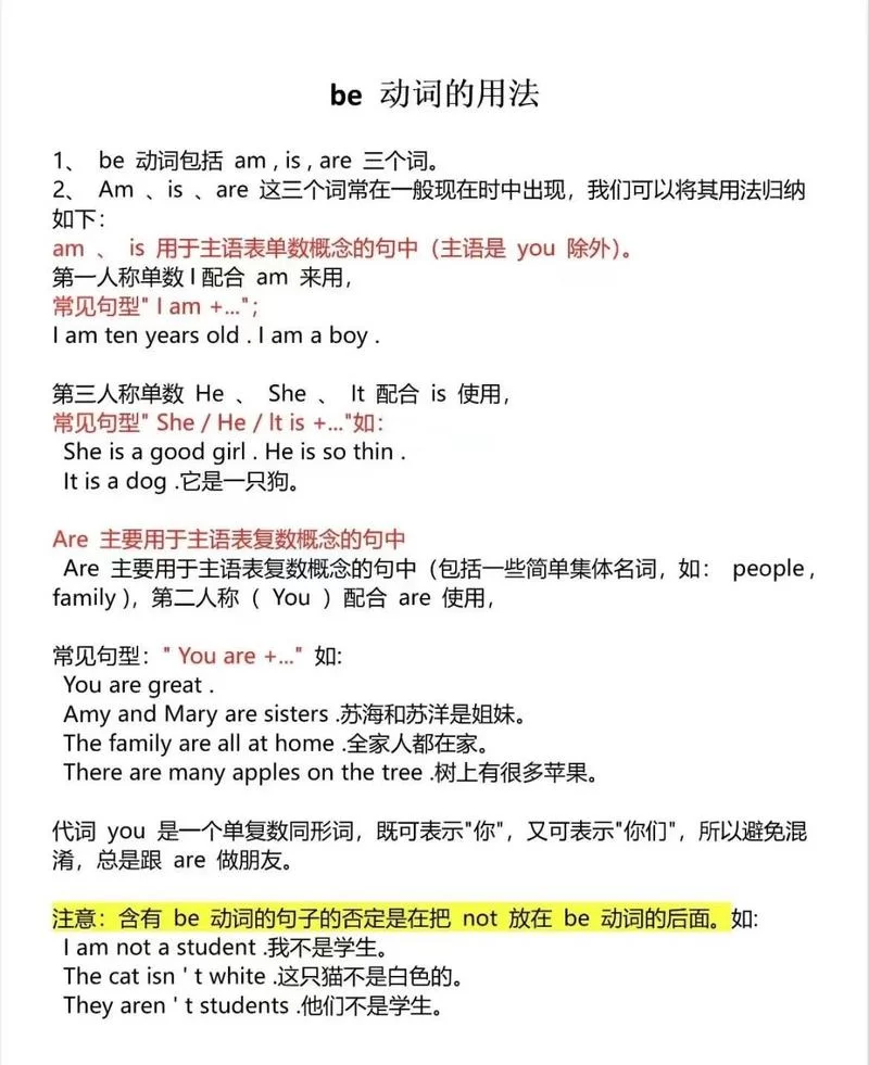 英语be动词用法详解：be是什么意思？各种情况用法总结