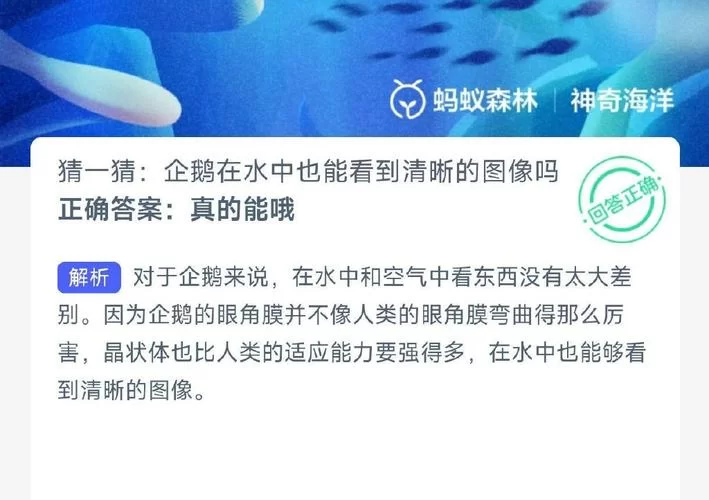 蚂蚁庄园每日答题：关于近视镜的那些事儿