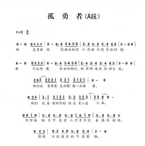 超简单孤勇者计算机数字谱：小白也能快速上手