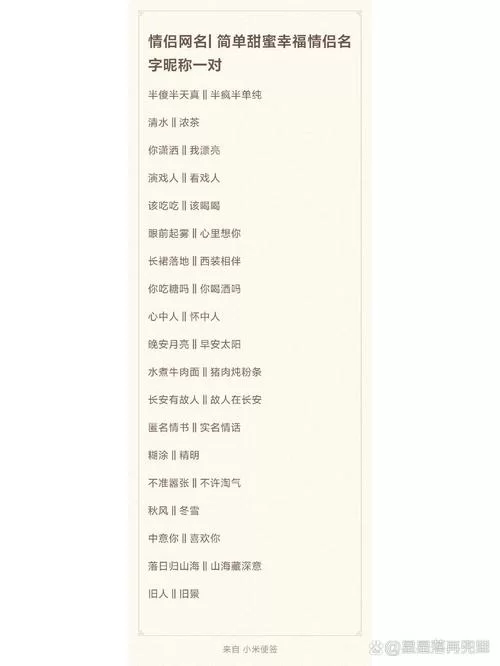 超萌情侣CP名：适合可爱小情侣的昵称大全