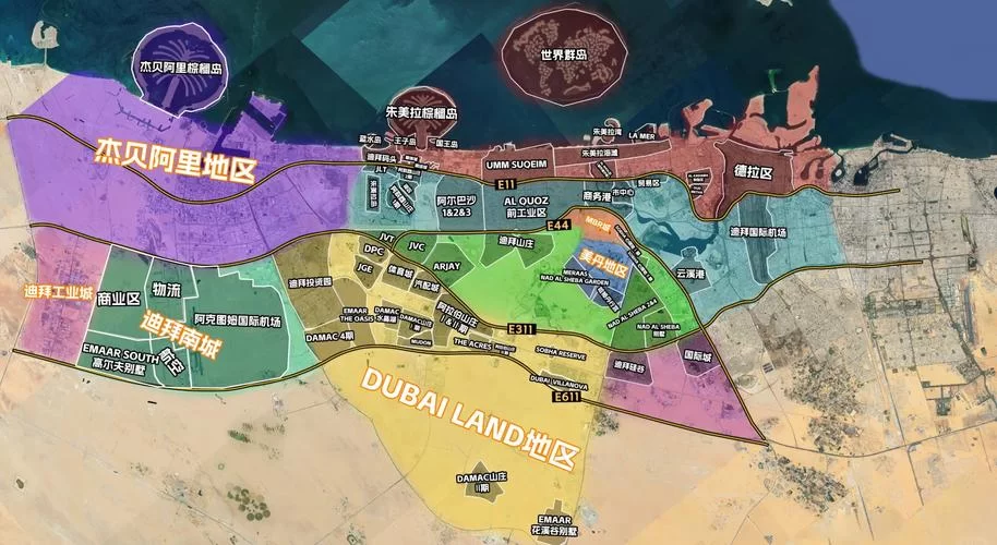 迪拜地图位置详解：找迪拜，看地图就一目了然