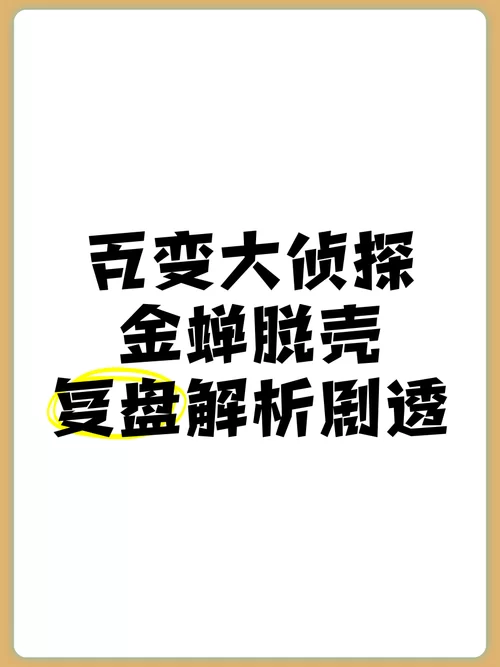 金蝉脱壳剧本杀复盘：体验分享与玩家评价总结