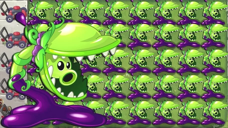 食人花吃僵尸图片：游戏截图与现实对比