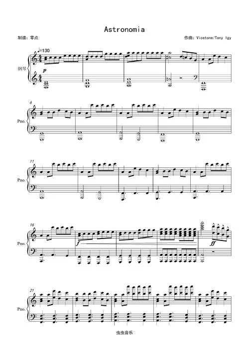 黑人抬棺Astronomia乐谱：抖音热门歌曲简谱分享