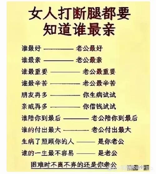 妻管严最新症状揭秘这些表现你中了几条