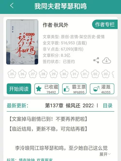 琴瑟完结在哪里能下载 全本小说资源分享