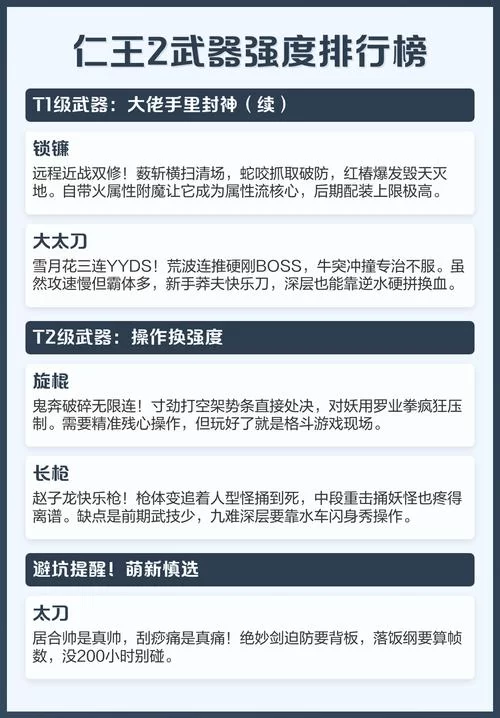 《仁王》开坑武器评析与搭配指南